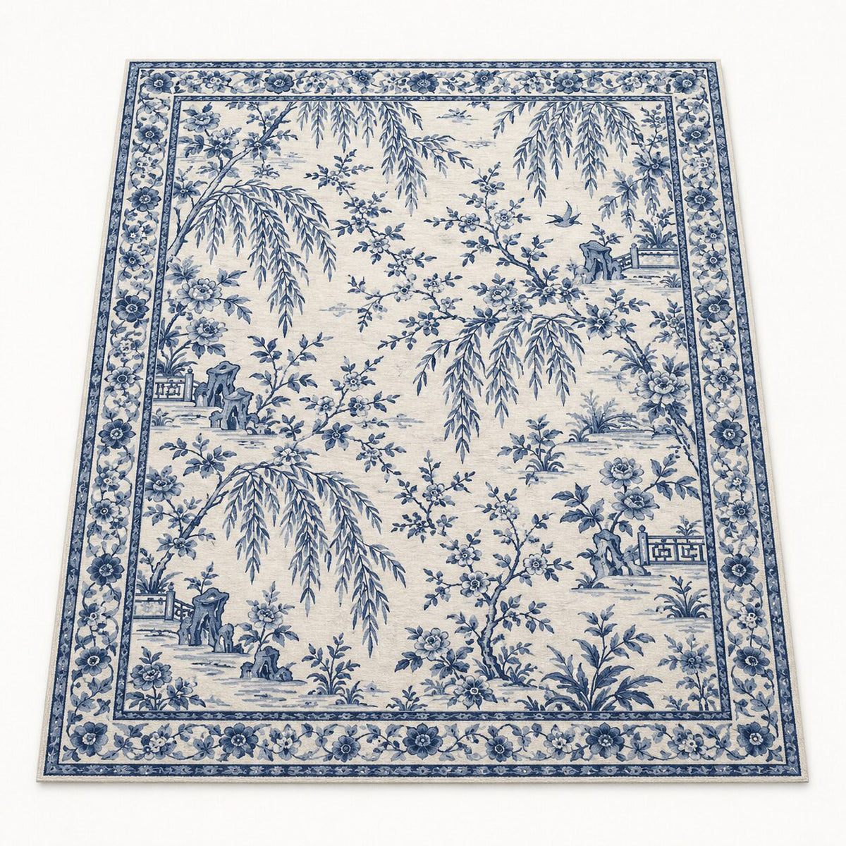 Blue Willow Garden Chinese-Inspired Area Rug