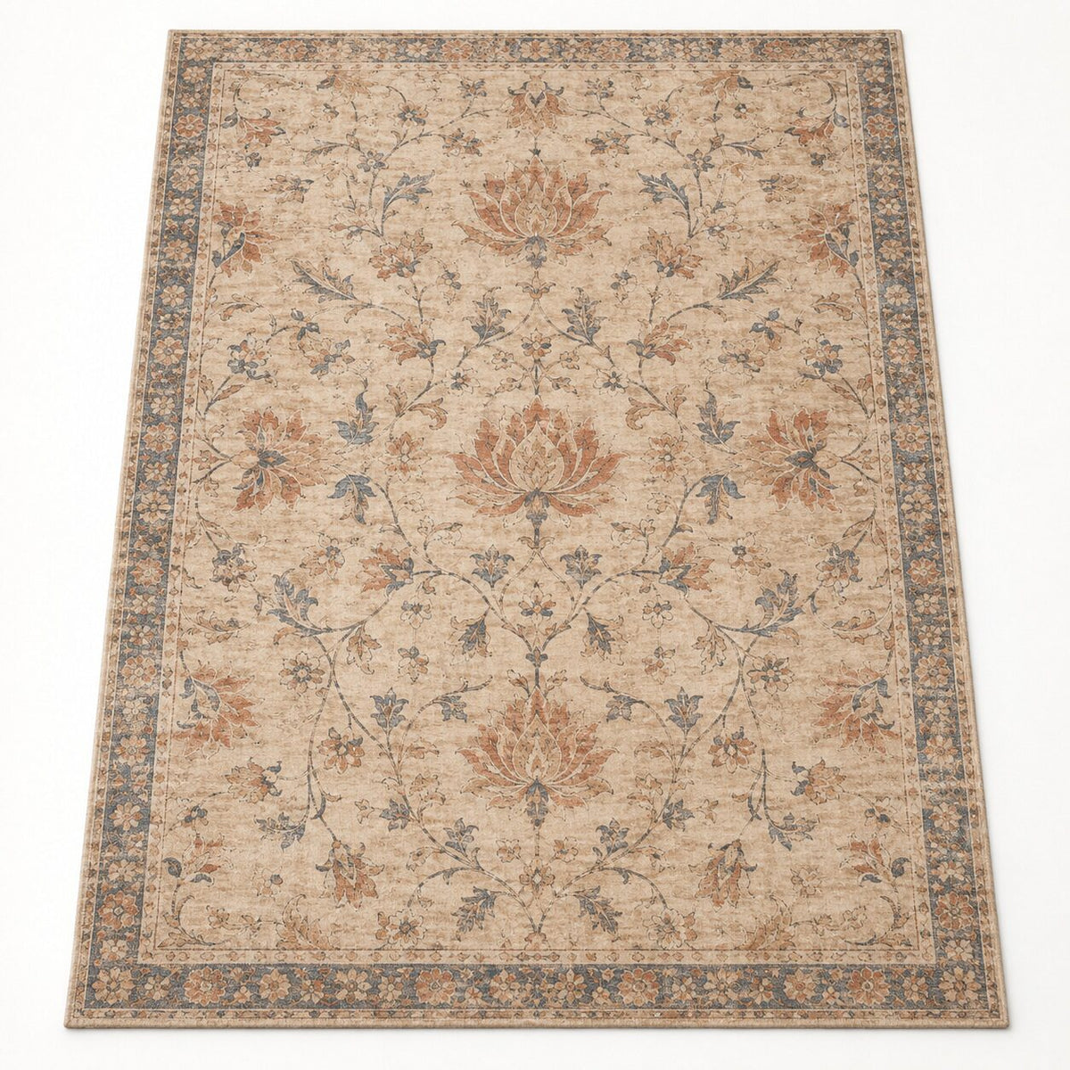 Desert Lotus Chinese-Inspired Area Rug
