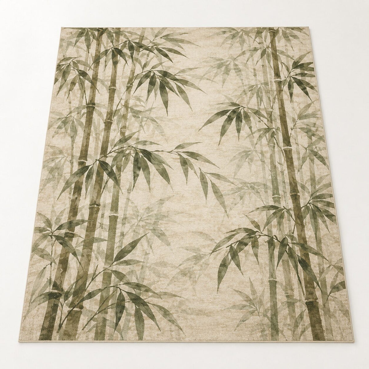 Quiet Bamboo Grove Chinese-Inspired Area Rug