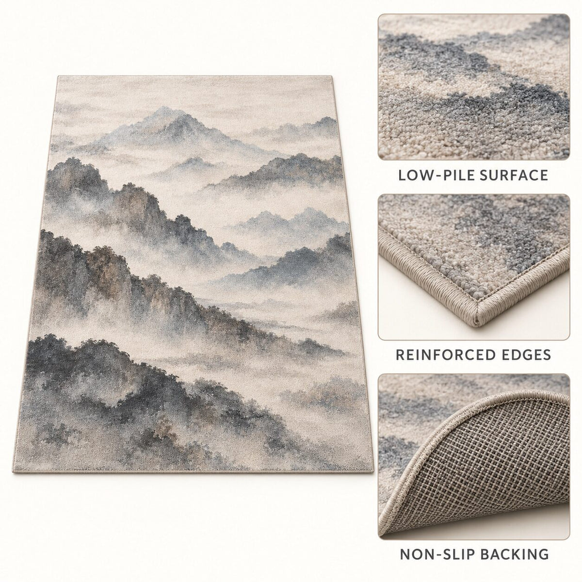 Mountain Veil Chinese-Inspired Area Rug