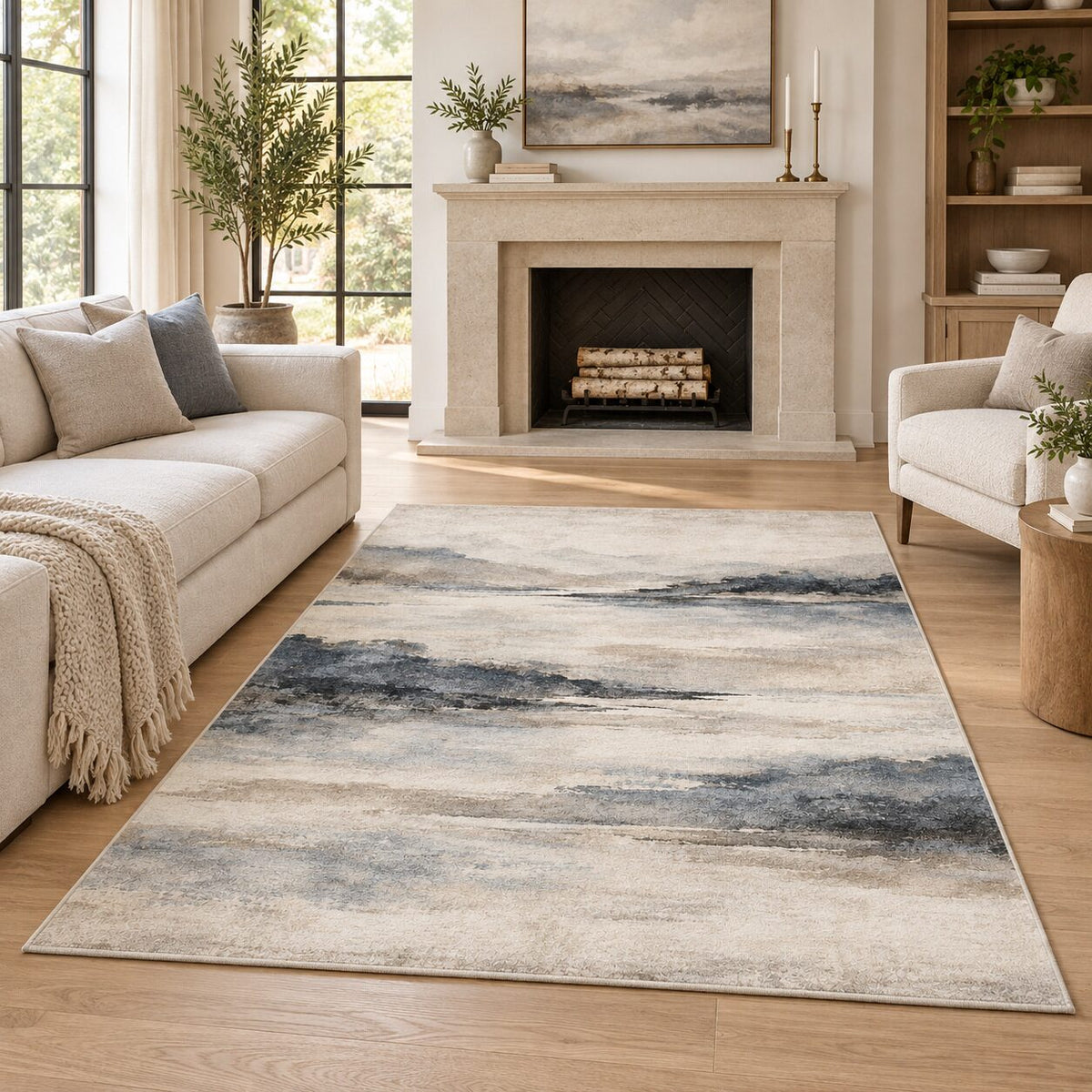 River Mist Chinese-Inspired Area Rug