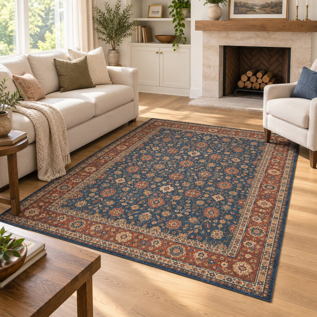 Cobalt Caravan Chinese-Inspired Area Rug