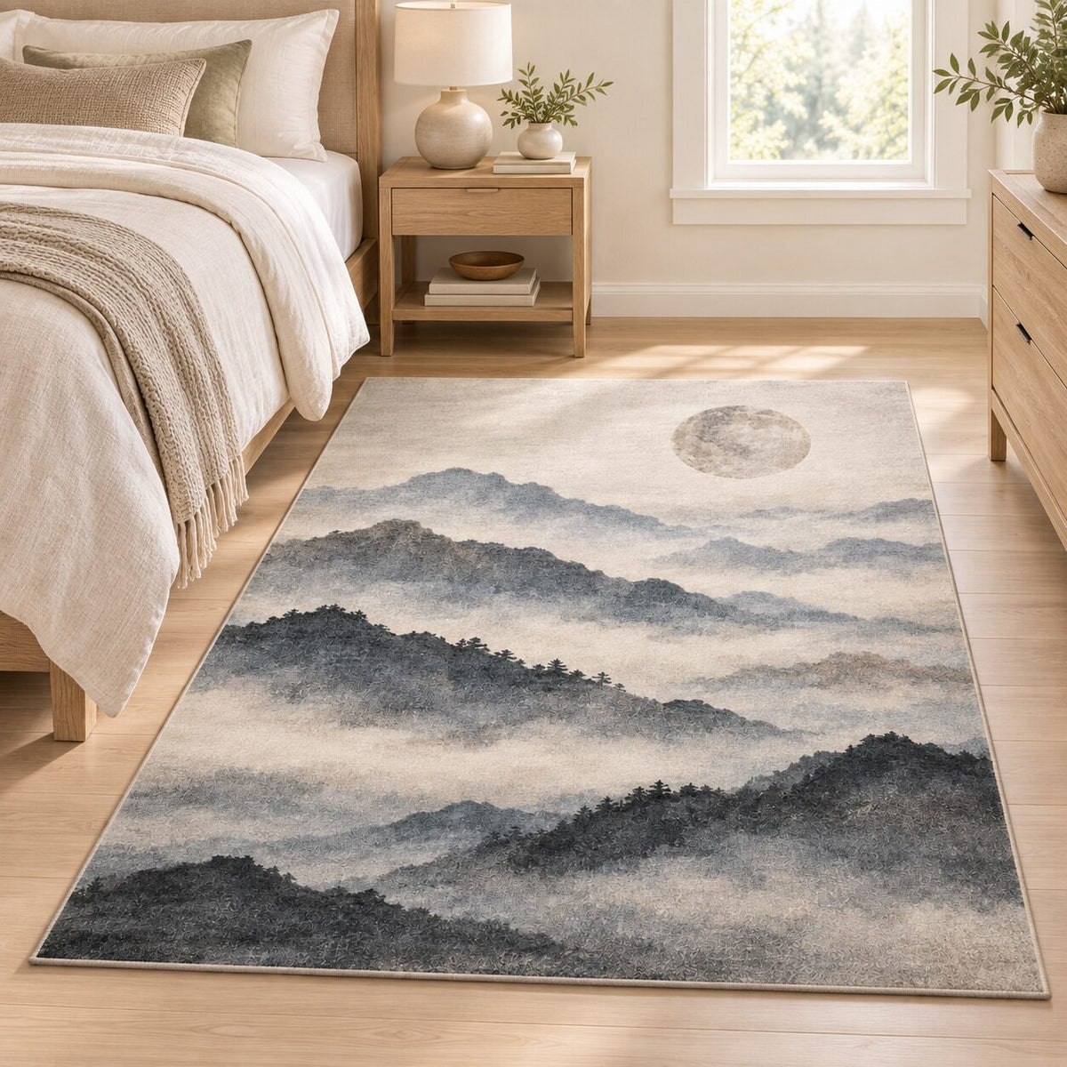 Moonlit Ridge Chinese-Inspired Area Rug
